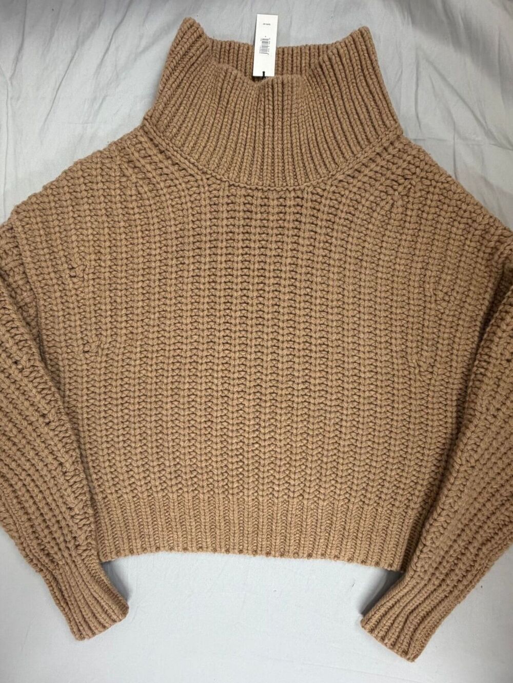 NWT Banana Republic Women's Chunky Wool Blend Camel S Turtleneck Sweater